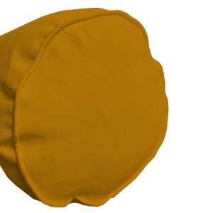 Cuscino decorativo rotondo dorato di t.b.t. per divano e poltrona.