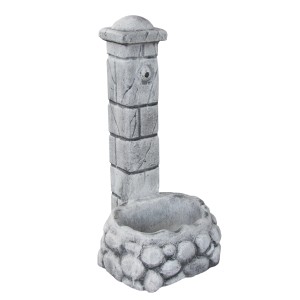 Decorazione grigia per fontana da giardino t.b.t. effetto pietra.
