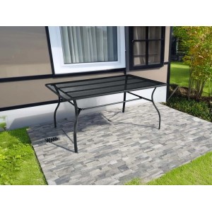 Tavolo a rete in ferro160x100 cm ferro antracite