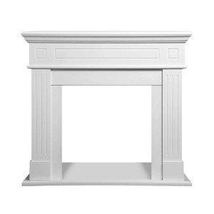 Cornice per camino in legno MDF Divina Fire Cambridge 110x36x100 cm bianco