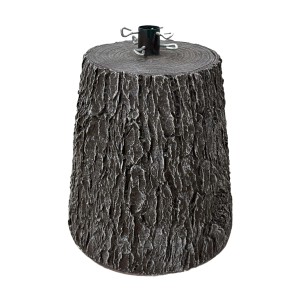 Base per albero a forma di tronco antracite H 35 cm Ø 33 cm