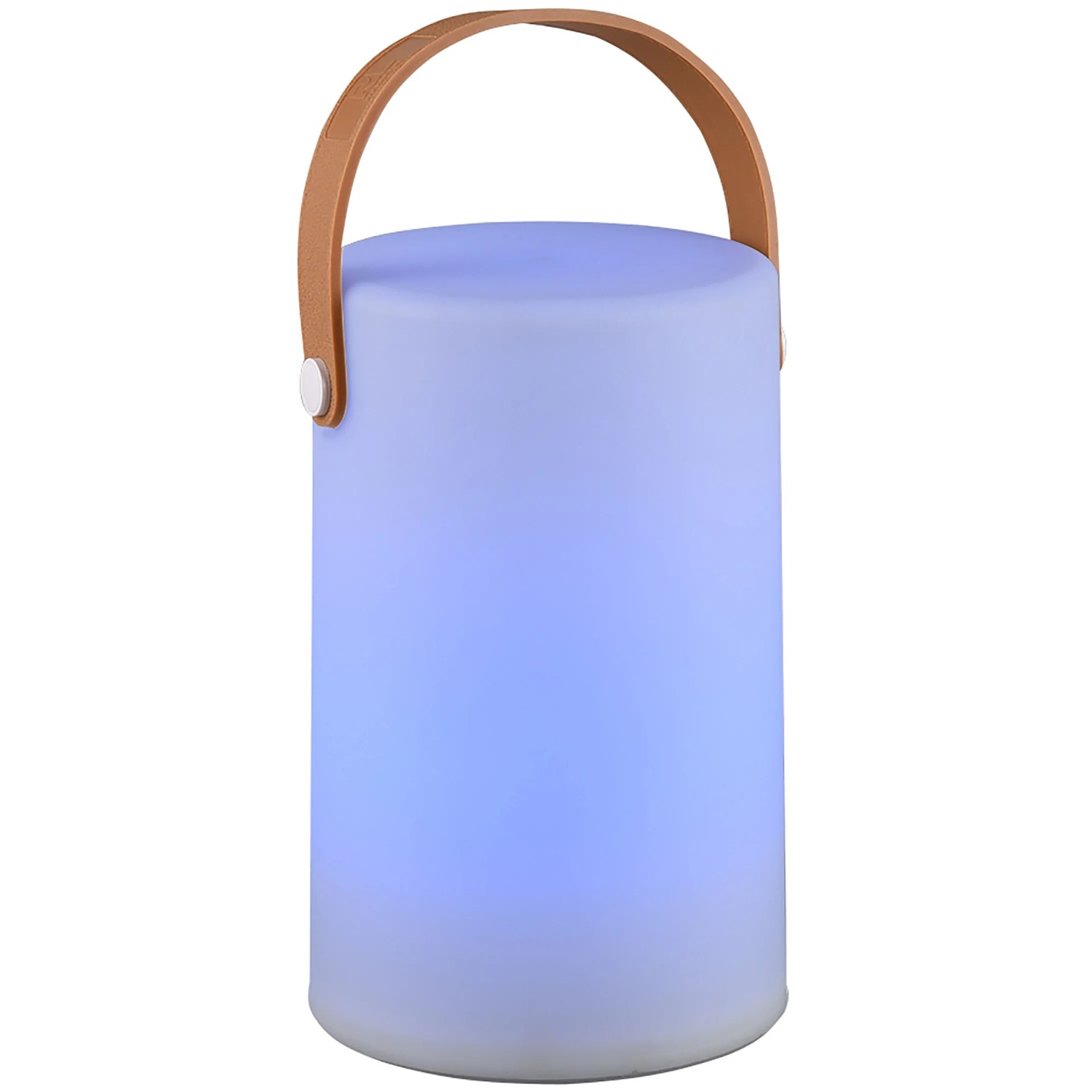 Lampada da tavolo a LED bianca Aruba per esterni con maniglia.