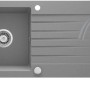 Lavello rubinetto 1 vasca gocciolatoio Martí sifone 440x160 mm grigio met