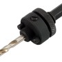 Adattatore per seghe a tazza LUX (35-102mm) con punta di centraggio per trapani.