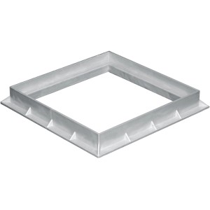 Telaio quadrato per copertura pozzetto, parte di un sistema di drenaggio.