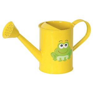 Annaffiatoio giallo t.b.t. con rana per bambini.