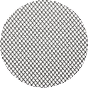 Tappetino rotondo nero antiaderente Jamestown del set da 3 per grigliate delicate.