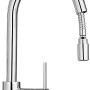 Miscelatore monocomando t.b.t. cromato con doccetta estraibile per cucina.