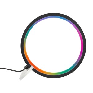 Lampada da tavolo LED RGBIC Ring Coloris dimmerabile 3W nero