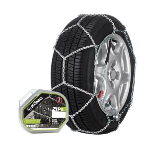 Catene da neve König ZIP 9 su pneumatico, con confezione. Per una guida sicura in inverno.