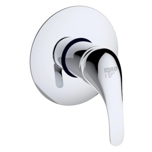 Miscelatore doccia t.b.t. cromato per montaggio a parete.