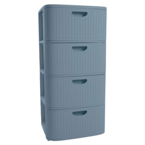 Cassettiera blu t.b.t. con quattro cassetti.