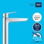 Grohe QuickFix Start XL: Miscelatore lavabo cromato con bocca alta per lavabi.