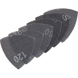 Set 6 pz. fogli abrasivi a rete LUX Comfort per levigatrice oscillante. Carta vetrata con grane diverse.