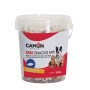Secchio di snack per cani Camon Mini Snacks Mix con salmone, 500g.