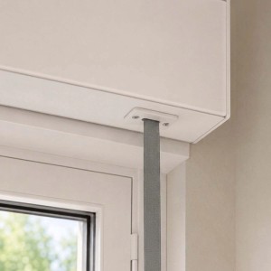 Guidacinghia orizzontale nylon supporto circolare 39x58 mm bianco