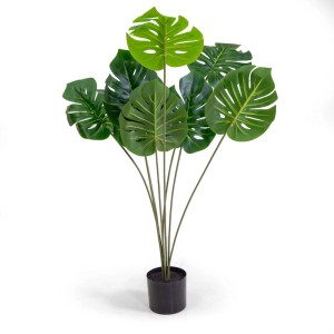 Pianta artificiale in plastica Monstera h120 cm