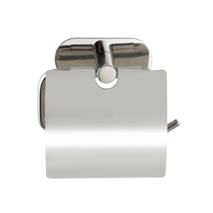 Wenko Porta carta igienica Orea Shine in acciaio inox con coperchio, lucido.
