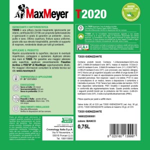 Pittura murale traspirante igienizzante T2020 bmb bianco 0,75 l