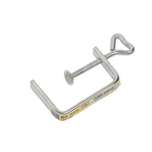 Morsetto per traforo LUX Classic, apertura 65 mm, acciaio zincato, con vite ad alette.