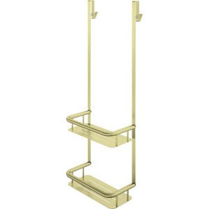 Mensola doccia Idrostile con ganci 276x762 mm oro spazzolato