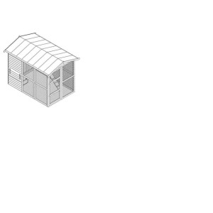 Pollaio in legno con tetto apribile 160x244 cm