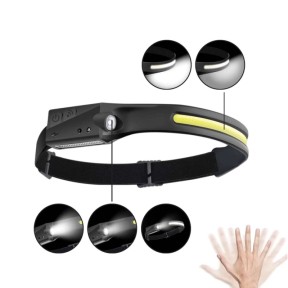 COB LED Head Lamp torcia sensore faro USB ricaricabile faro con