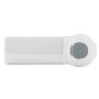 Campanello t.b.t. bianco con pulsante grigio.