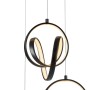 Lampada a sospensione moderna nera con tre paralumi rotondi. Ideale come Sospensioni.