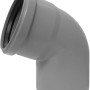 Curva Marley HT 67° DN 40, raccordo per tubo di scarico in polipropilene grigio per installazione in edifici.