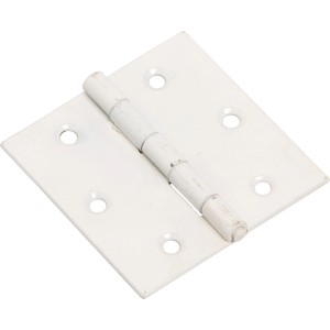 Cerniera squadrata bianca verniciata a polvere, 60x60mm, per interni.