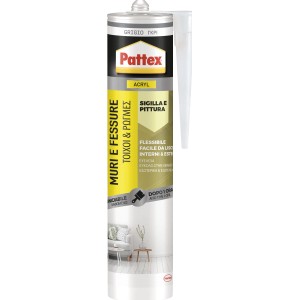 Cartuccia di sigillante acrilico Pattex, adatta per lavori di silicone e sigillatura.