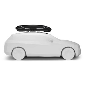 Box da tetto per auto Motion 3 XXL nero lucido