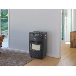 Stufa a gas portatile DCG con ruote 4,2 kW nero