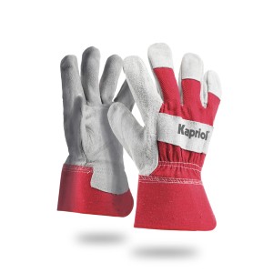 Guanti da lavoro t.b.t., rosso/grigio, per una protezione ottimale durante il lavoro.