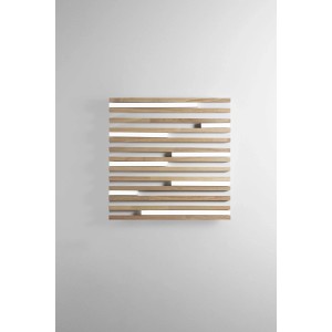 Plafoniera LED Kuma legno 24W CCT 2700/3200/4000K L41x41xH5,2 cm bianca