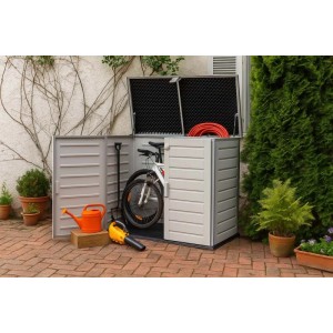 Baule da giardino in polipropilene Garden Friend 1170 l 140x82x121 cm grigio