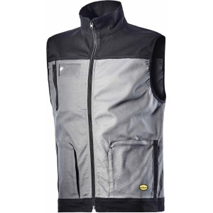 Gilet da lavoro grigio t.b.t. con zip e tasche per uomo.