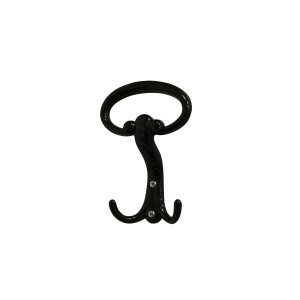 Appendiabiti in zama nero verniciato