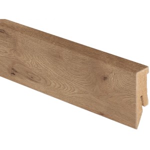 Battiscopa Quercia Cordoba Noble/Fresco, 50x18x2600 mm, finitura MDF per pavimento, effetto legno.
