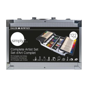 Set artista completo da 122 pezzi in valigetta, ideale per hobby e professionisti. Accessori per artisti.