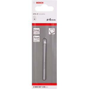 Punta per piastrelle Bosch CYL-9 Ceramic, 4 mm, per fori precisi.
