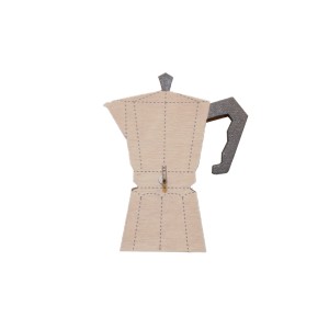 Gancio adesivo t.b.t. a forma di moka.