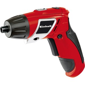 Avvitatore a batteria Einhell TC-SD 3,6 Li, rosso/nero, con batteria e caricabatterie.