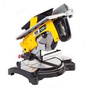 Troncatrice t.b.t. gialla e nera per tagli precisi del legno.