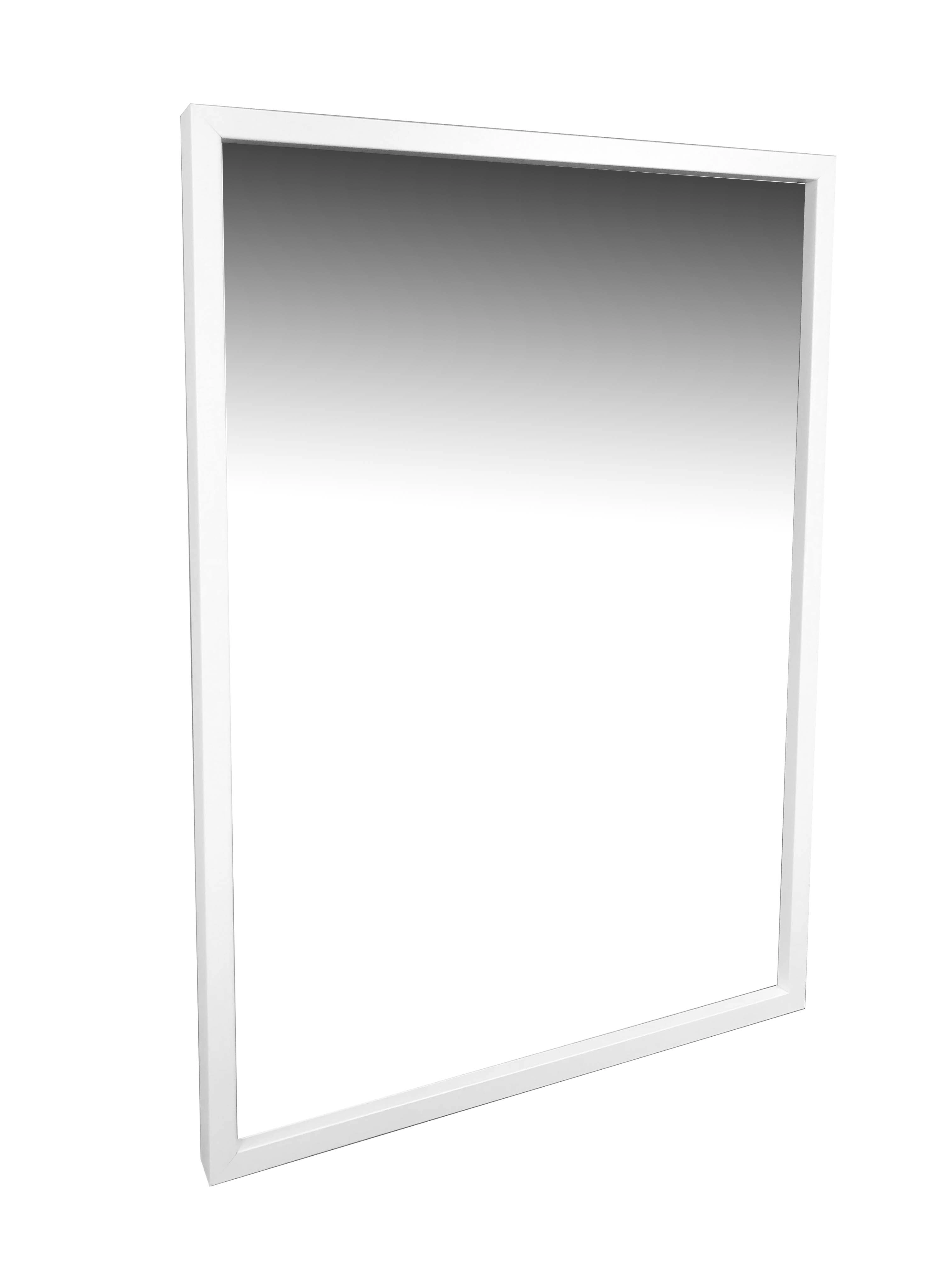 Specchiera box da parete con cornice finitura bianca 50x70 cm