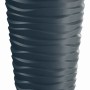 Colonna portapiante t.b.t. grigio scuro con superficie ondulata.