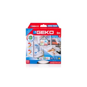 Confezione della guarnizione per finestre Geko 6m, profilo F, per isolamento acustico e termico.