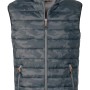t.b.t. gilet da lavoro in camouflage grigio con zip e collo alto.