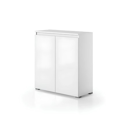 Mobile multiuso con 3 ripiani interni 80x37x102 cm bianco